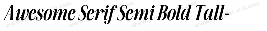 Awesome Serif Semi Bold Tall字体转换